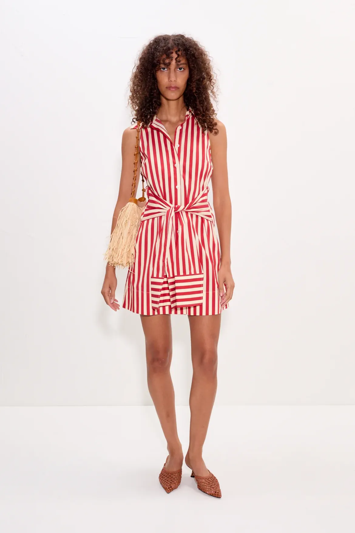 Innainna sleeveless poplin mini dress