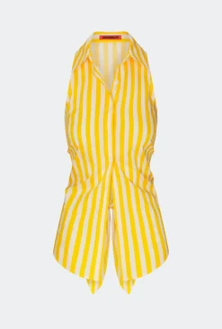 Lochloch sleeveless poplin button up