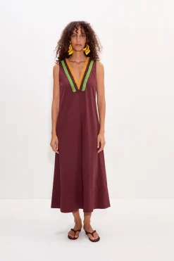 Marmar crochet poplin dress