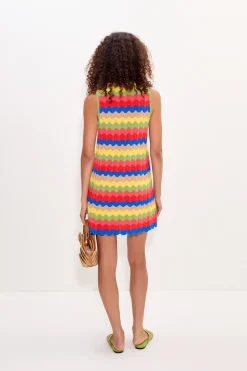 Mojimoji wave mini dress