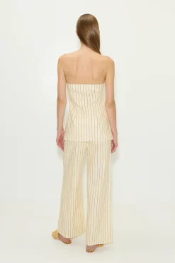 Morimori strapless linen top