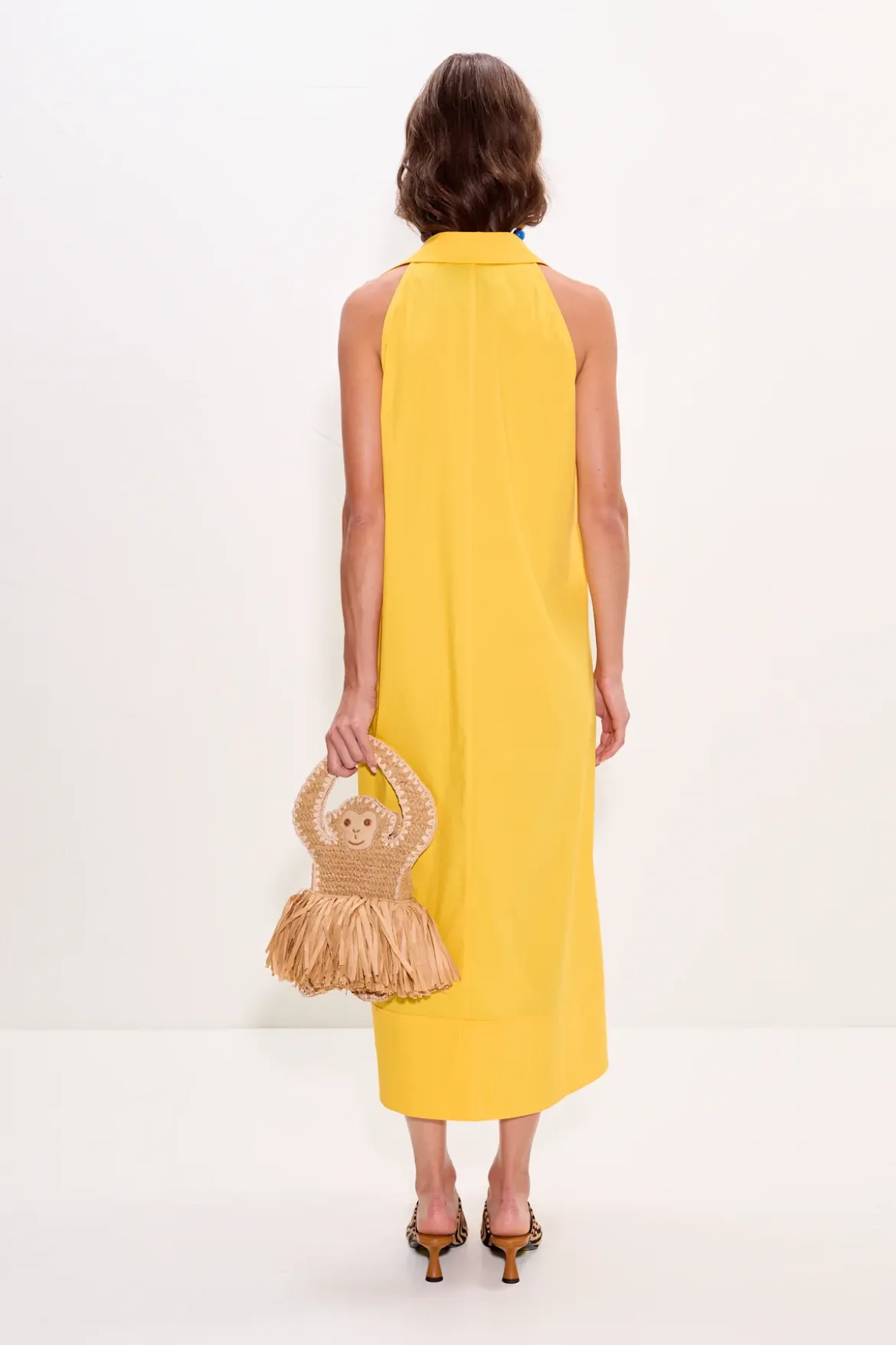 Navanava poplin midi dress