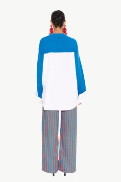 Pippip poplin combo sweater
