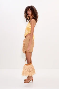 Pompom pom mini skirt