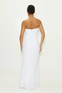 Sculptysculpty strapless piano sequin dress