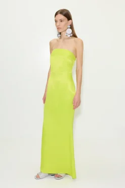 Sculptysculpty strapless satin dress