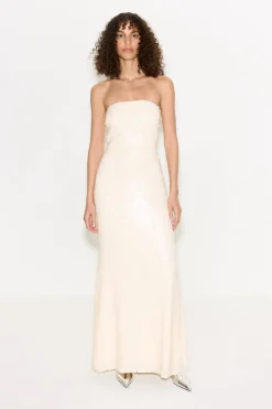 Sculptysculpty strapless sequin dress