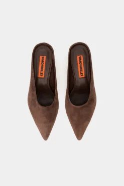 Suedesuede pointed gala mule