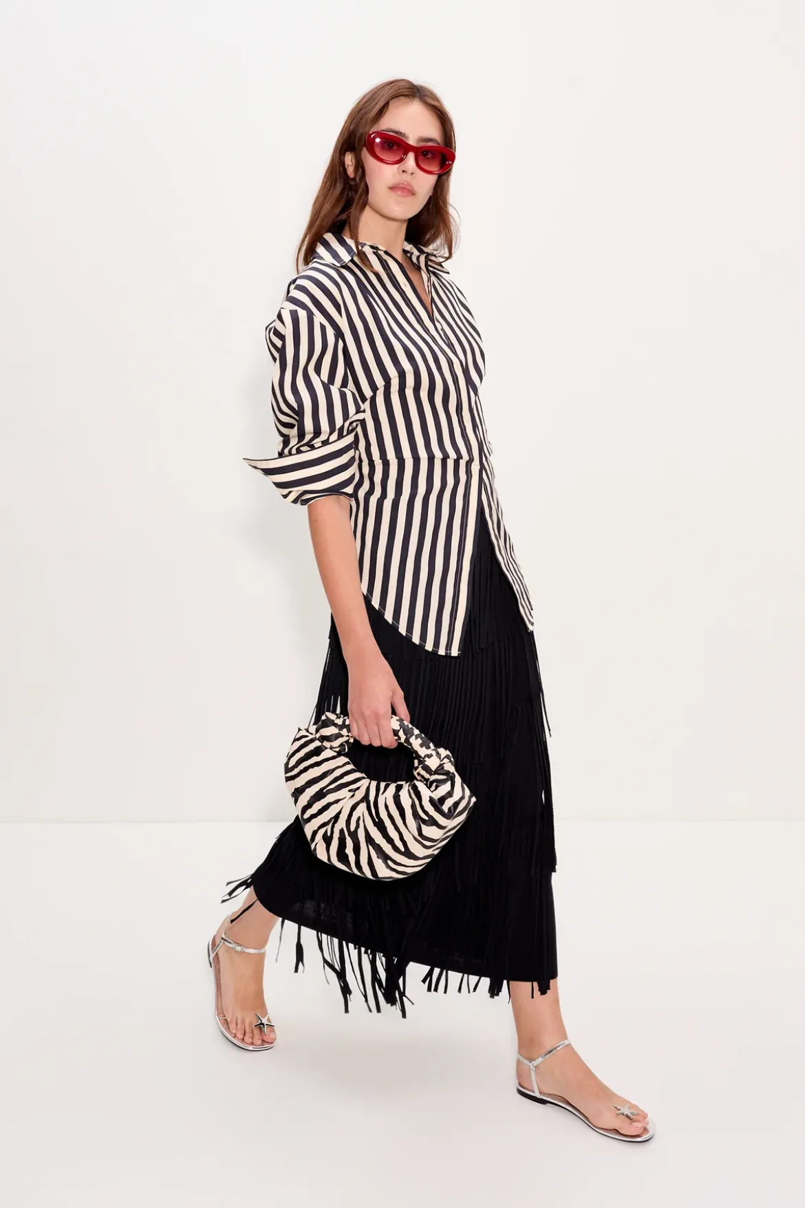 Zaza za knit fringe skirt