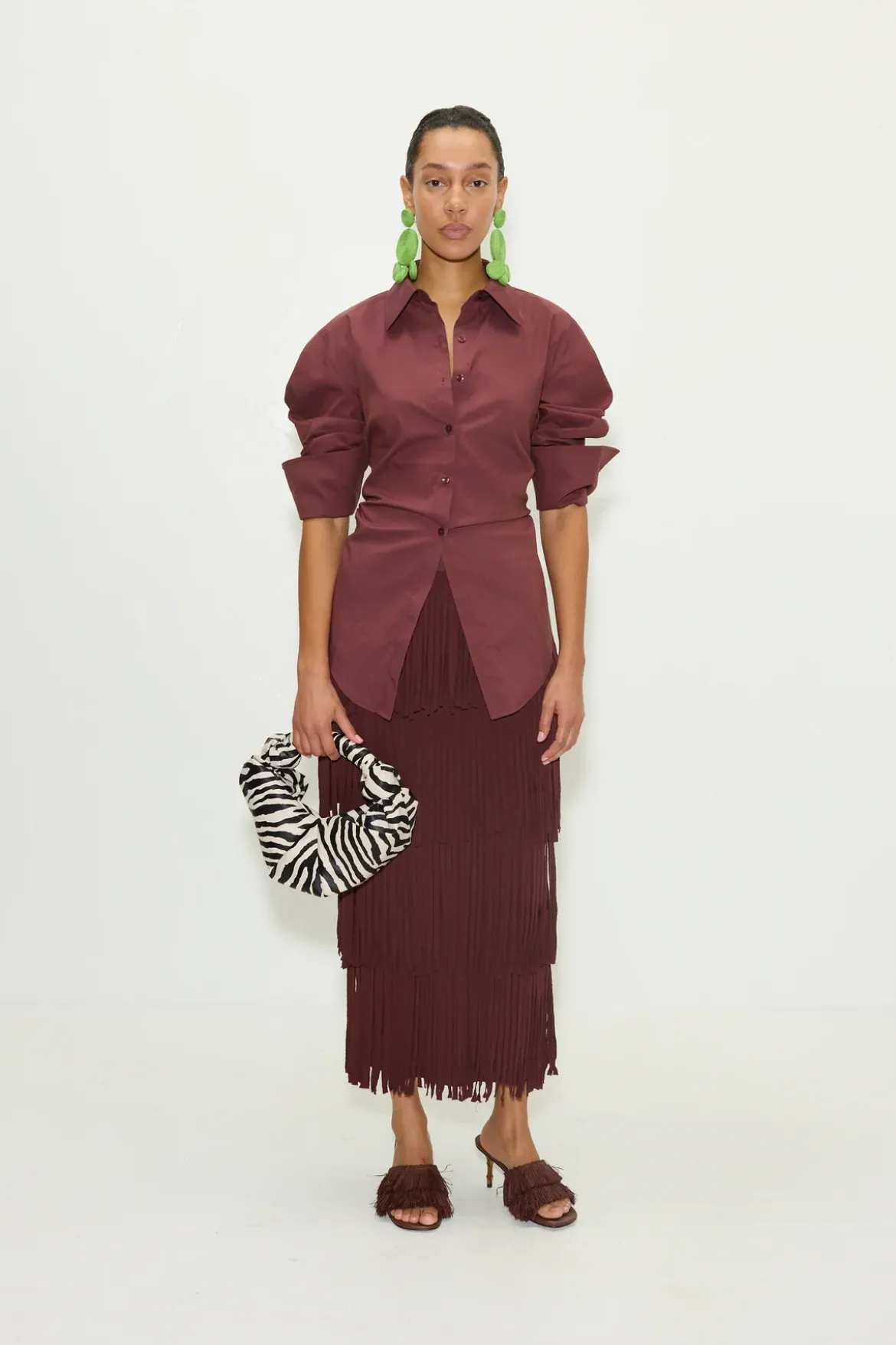 Zaza za knit fringe skirt