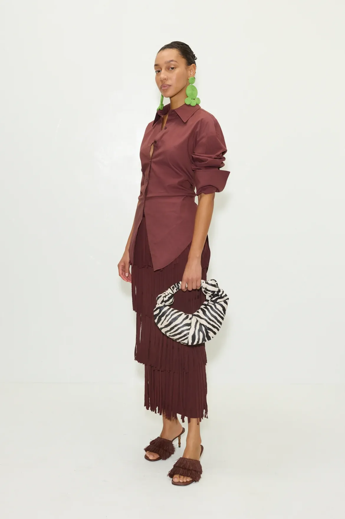 Zaza za knit fringe skirt